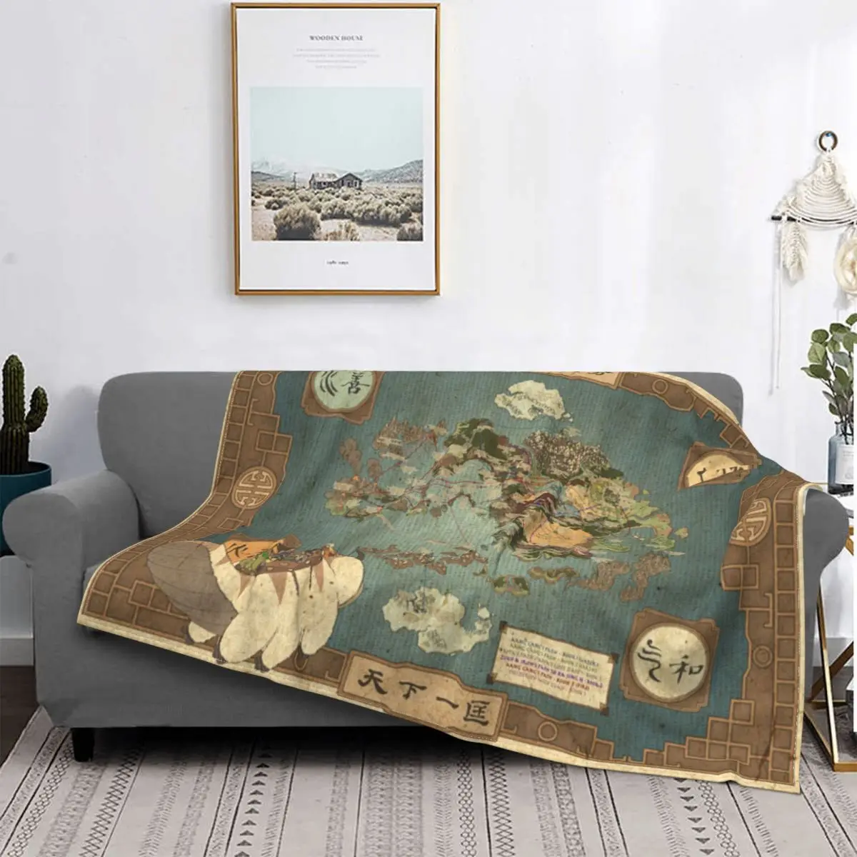 

Avatar The Last Airbender Map Blanket For Couch Quality Micro Fibre Blanket Throw Suprise Gifts