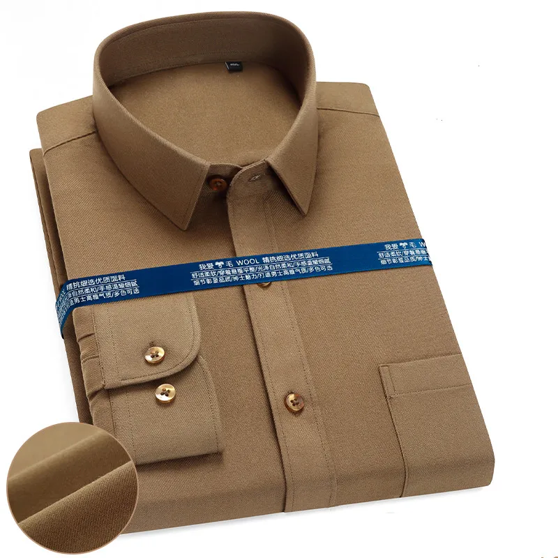 New Mens Shirts Long Sleeve Spring Pure Cotton Thick Soft Comfortable Regular Fit Button Collar Business Men Casual Shirts Tops