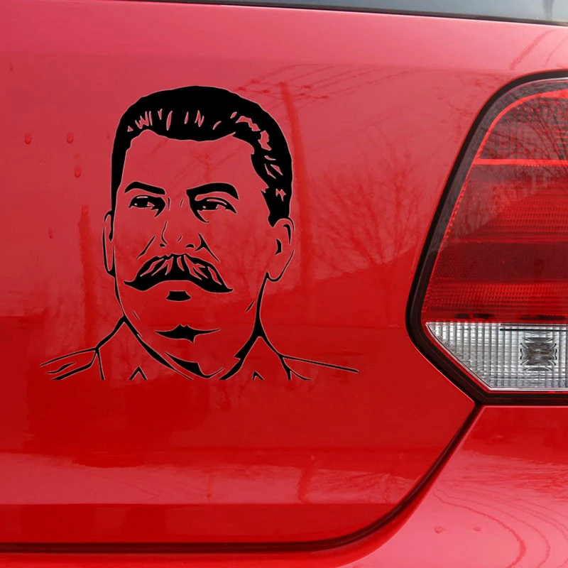 CK2337# наклейка на автомобиль JABEL JOSEPH STALIN из виниловой пленки серебристого/черного цвета для украшения бампера и окна.