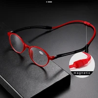 telescopic magnetic reading glasses for women reading eye hang on the neck close up glasses with magnet