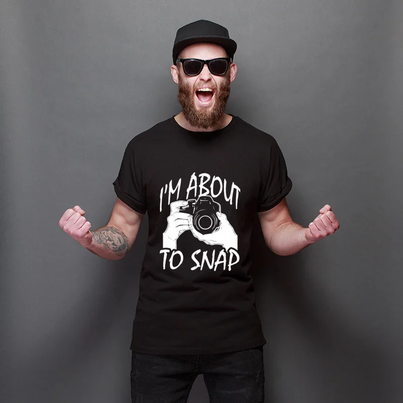 

Gift Im About To Snap Photography Printing Anime Pattern Tops Tees Summer Men's Tee-Shirts Autumn Print T Shirts For Unisex