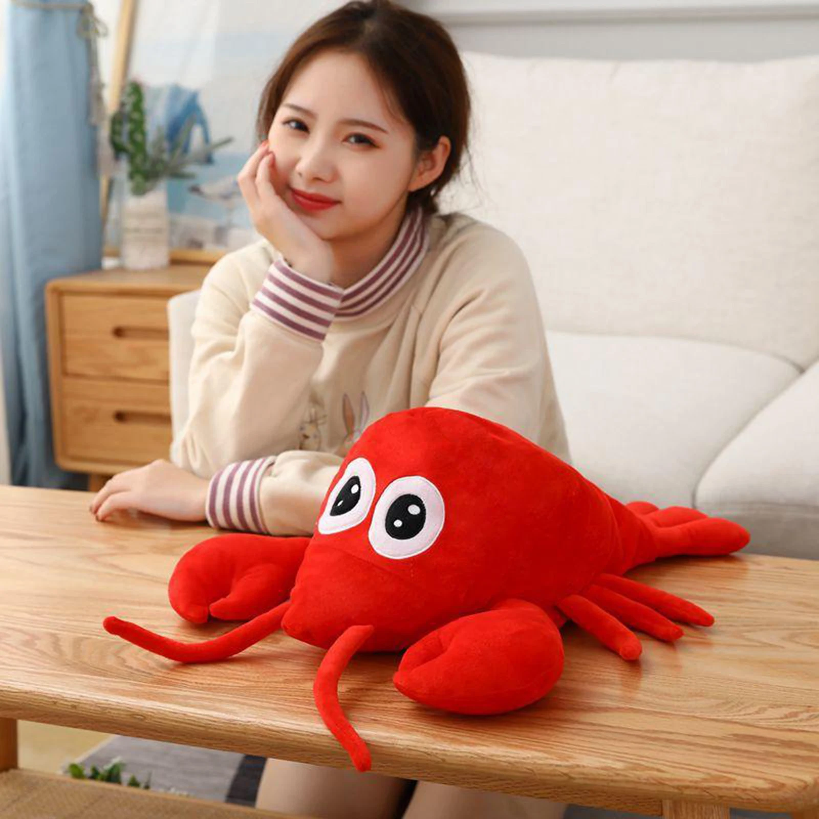 

Cozy Lobster Hat Funny Plush Hat Cap for Women Girls, Cosplay Christmas Party Holiday Costume Headdress