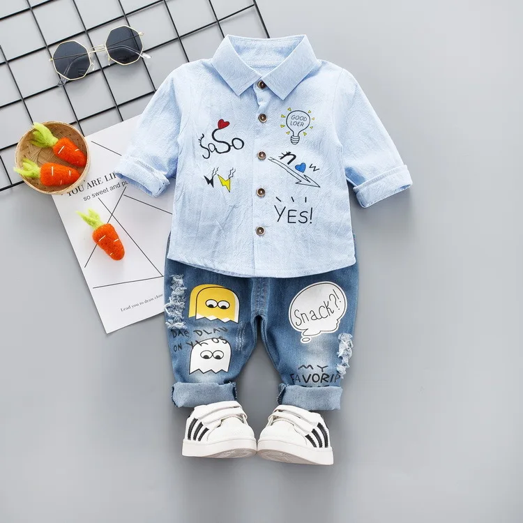 2019 комплекты одежды для мальчиков Демисезонный маленьких Повседневное