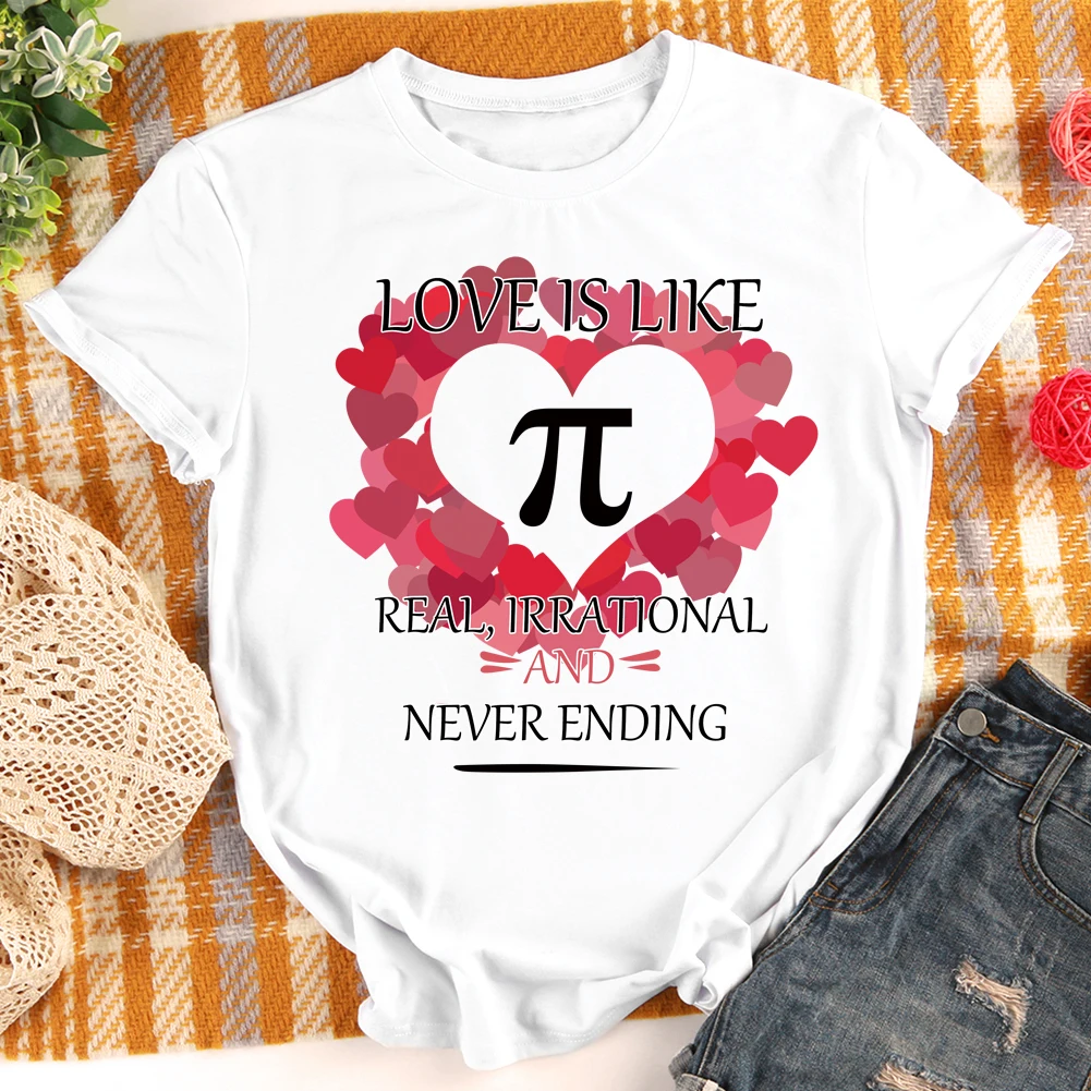 

Футболка с надписью «Love is Never Ending» для мужчин и женщин