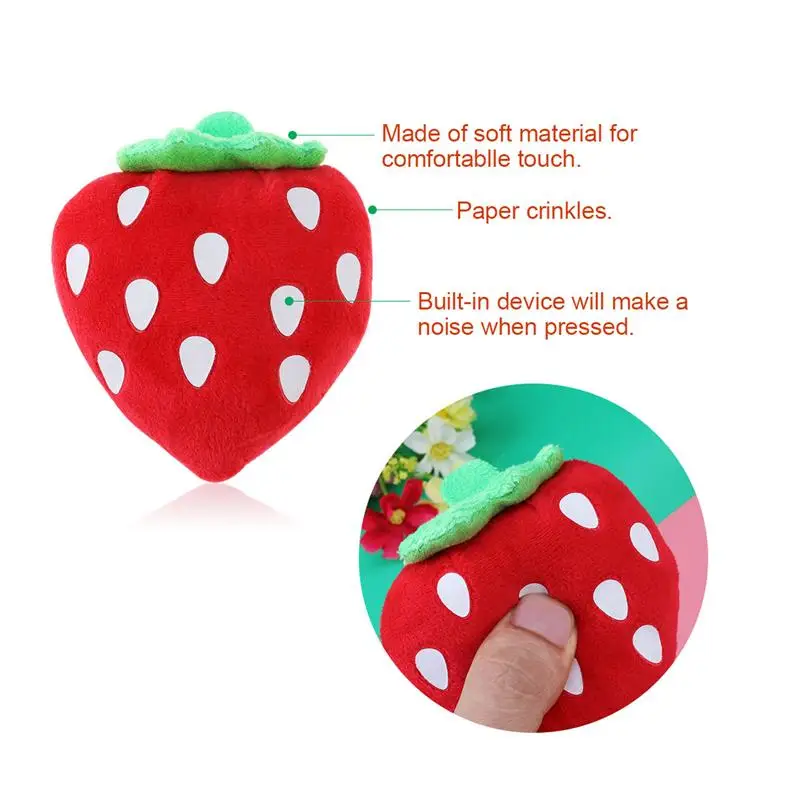 UEETEK 5 шт. скрипучие игрушки для собак маленьких фрукты и овощи плюшевые