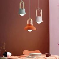 modern led iron pendant lights macaron color creative pendant lamps bedroom restaurant bar hanging lamp indoor lighting fixtures