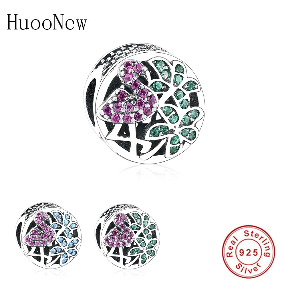 HuooNew подходит оригинальный Пандора Амулеты Браслет с подвесками из