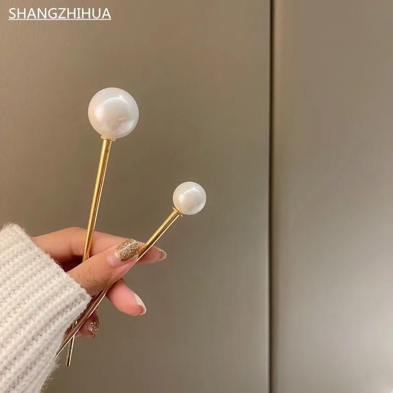 Fashion Women Simulated Pearl Hairpins Metal Barrette Clip Wedding Bridal Tiara Hair Accessories Wedding Hairstyle Design Tools