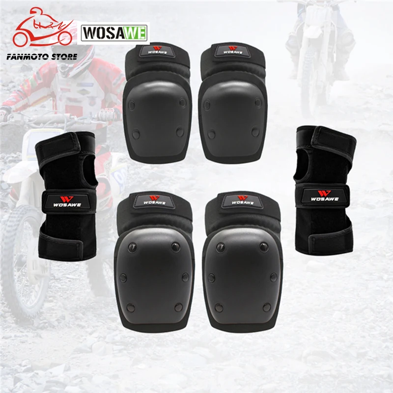 WOSAWE защита для колена мотоцикла локтя запястья детей скутера лыжного спорта