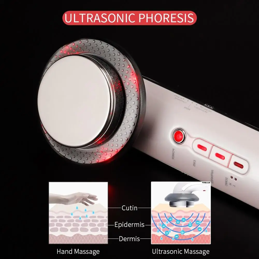 

Face Lift 3 In 1 Ems Infrared Ultrasonic Body Massage Device Ultrasound Slimming Fat Burner Cavitation Face Cosmetic Device