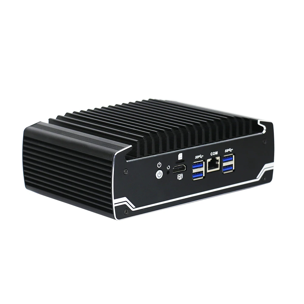 Yanling In stock Intel Celeron 3867U Pfsense Mini PC Dual Core 6 Lan Port Advanced Fanless Linux Firewall Router Support AES-NI |