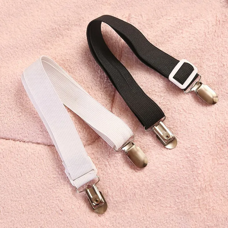 4pcs Adjustable Bed Sheet Clips Bed Sheets Grippers Mattress Blankets Elastic Non-slip Clip Holder Fasteners Straps Fixing Belt