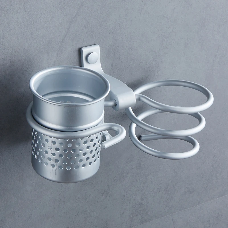 Высокое качество настенный держатель для фена полка ванной комнаты органайзер |