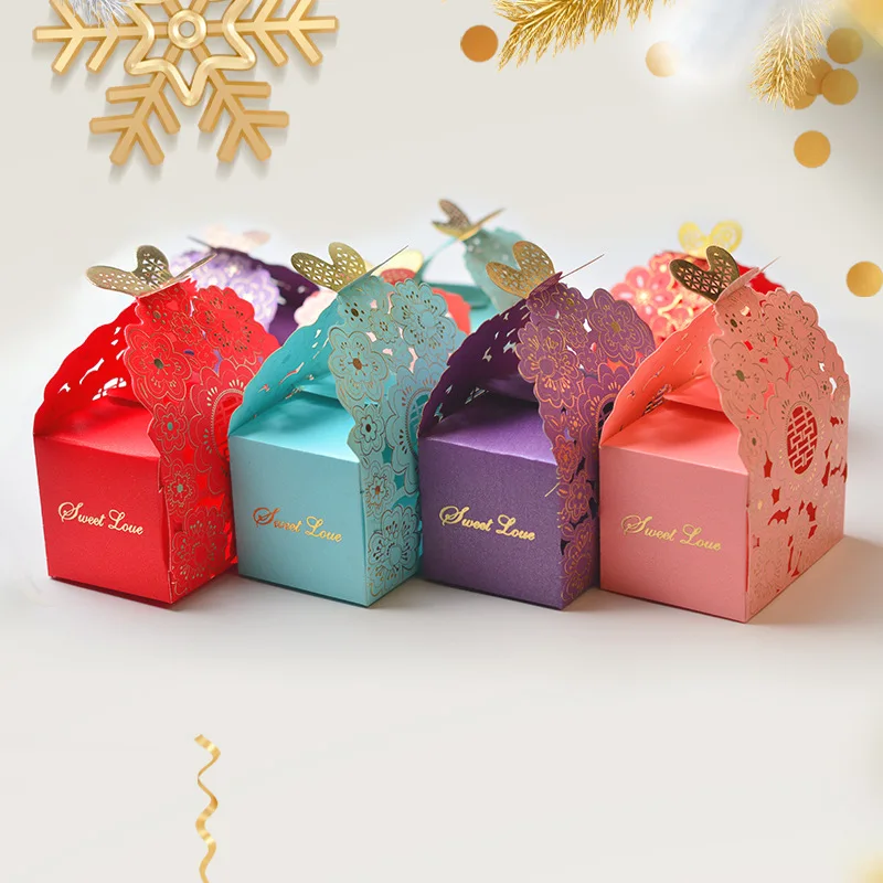 100 штук лазерной резки свадебные любимые коробки Китайская традиционная
