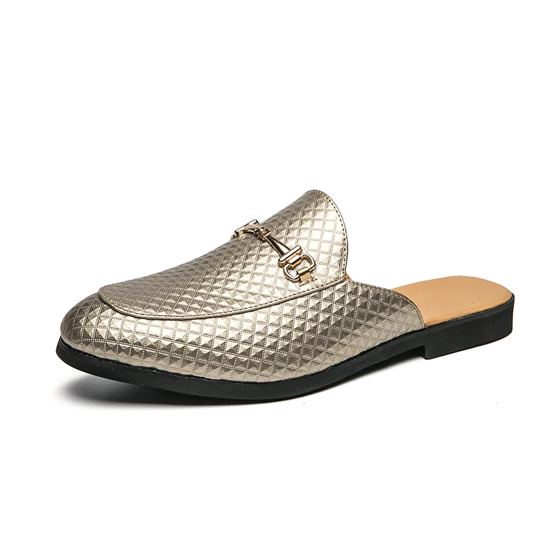 2021 Summer Fashion Men Shoes Sandals Genuine Leather Casual Shoes Flats Half-Slippers Breathable Men Flip Flop Sandalias Hombre