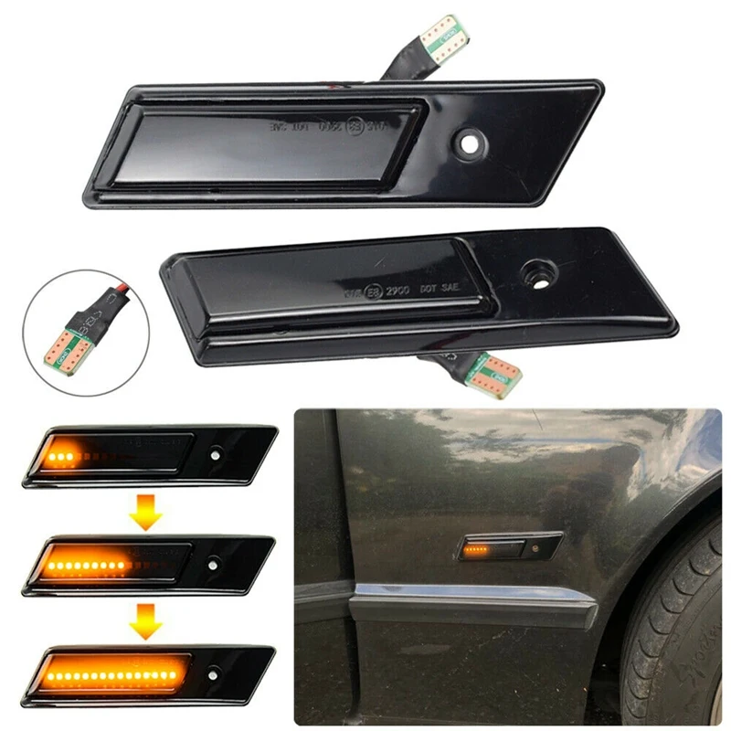 Car LED Dynamic Side Marker Turn Signal Light For-BMW 3 5 7 Series E32 E34 E36 90-96 | Автомобили и мотоциклы