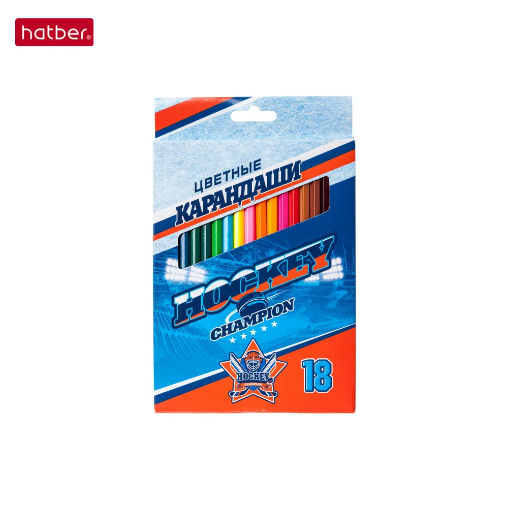 Набор цветных карандашей 18 цветов. | Канцтовары для офиса и дома