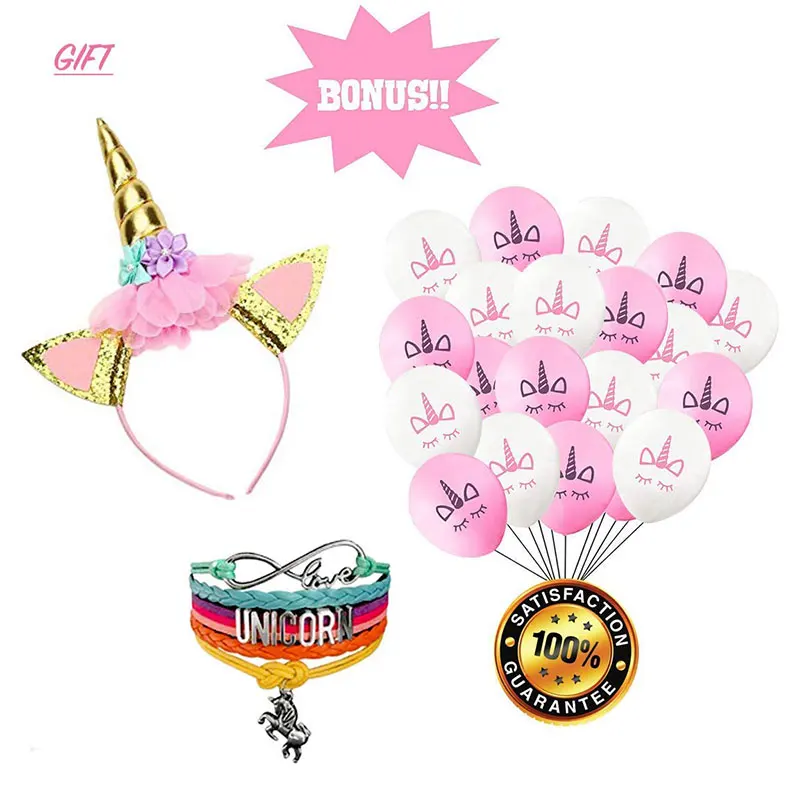 Милые единороги тема вечерние столовые приборы тарелки салфетки счастливые