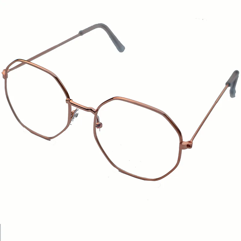 

Blu-ray glasses polygonal octagonal flat mirror net red anti-blue glasses frame can be equipped with myopia