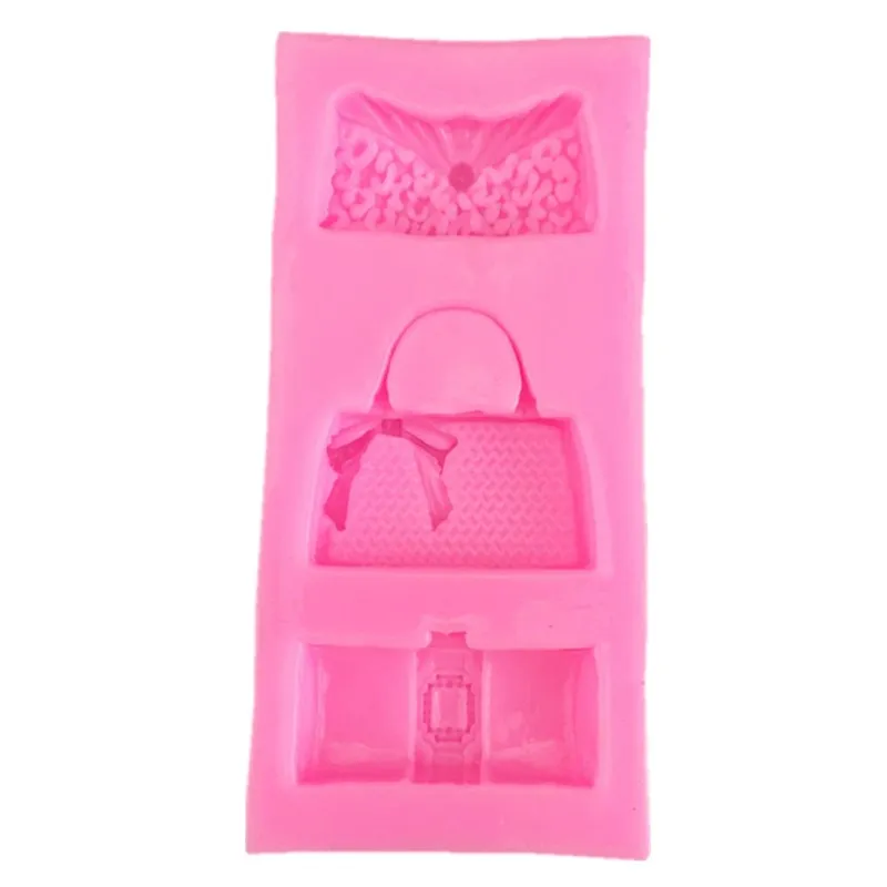 3D Женские сумки в форме силиконового торта сахарное ремесло форма для помадки
