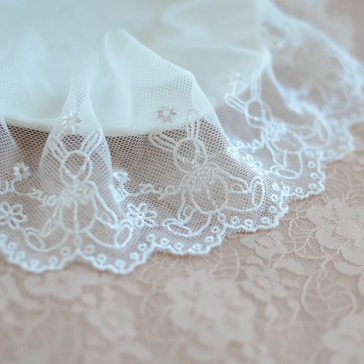 Кружево #811 молочного шелка ширина 10 2 см Белая швейцарская вуаль кружево в