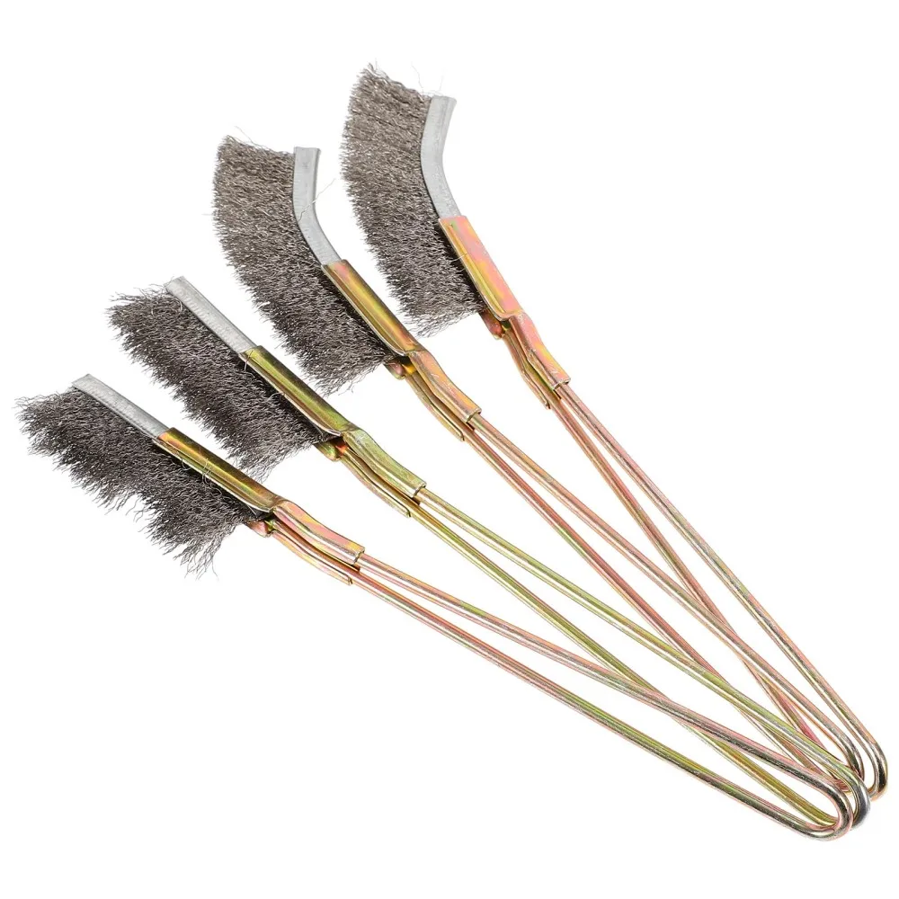 

4pcs Durable Cleaning Brush Household Polishing Brush for Daily Use (Silver)