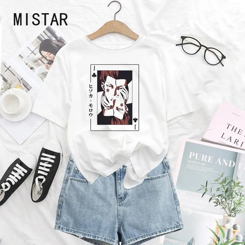

Hunter X Hunter Women T Shirts Classic Comic Friends Short Sleeved T Shirt Women O-Neck Anime Printed White T-Shirts Tees Unisex