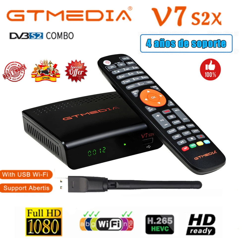 Горячая DVB S2 Gtmedia V7S HD V7 S2X pro 1080P цифровой спутниковый ресивер с usb Wi Fi Поддержка для