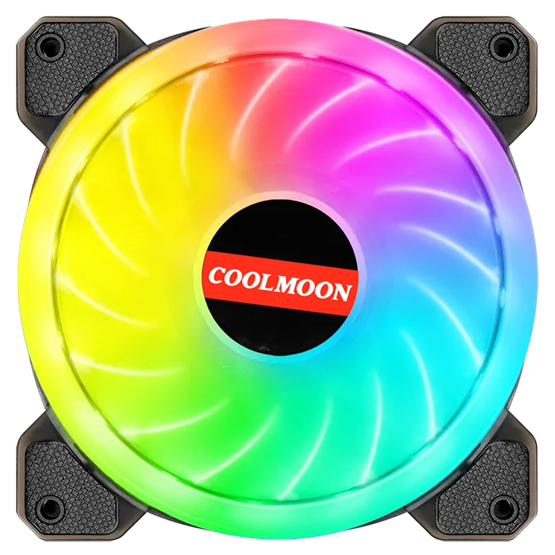 Coolmoon RGB вентилятор набор компьютер чехол охлаждения для ПК светодиодный 120 мм - Фото №1