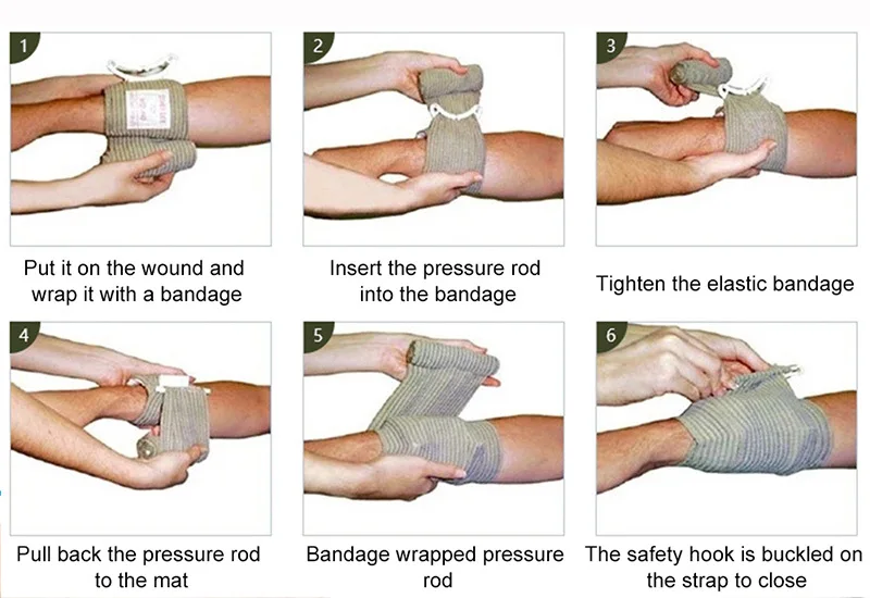 

6" First Aid Trauma Hemostatic Bandage Israel Bandage Outdoor First Aid Training Elastic Bandage