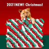2021christmas pet sniffing mat set washable dog cat smell training pad consume energy puzzle pet toys puppy release stress toys