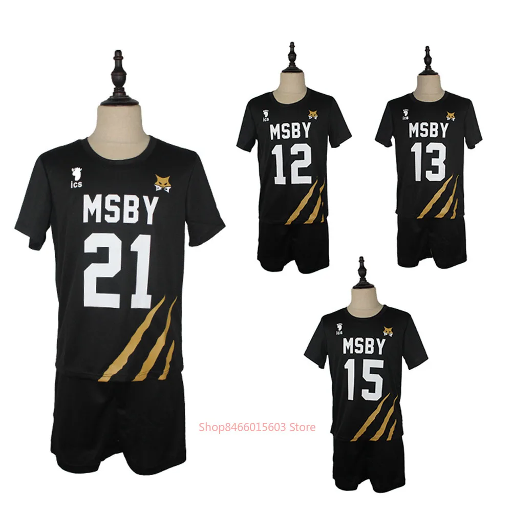

Haikyuu MSBY волейбольный клуб Косплей Костюм Karasuno старшая школа некома старшая школа MSBY Miya Atsumu спортивная форма парики