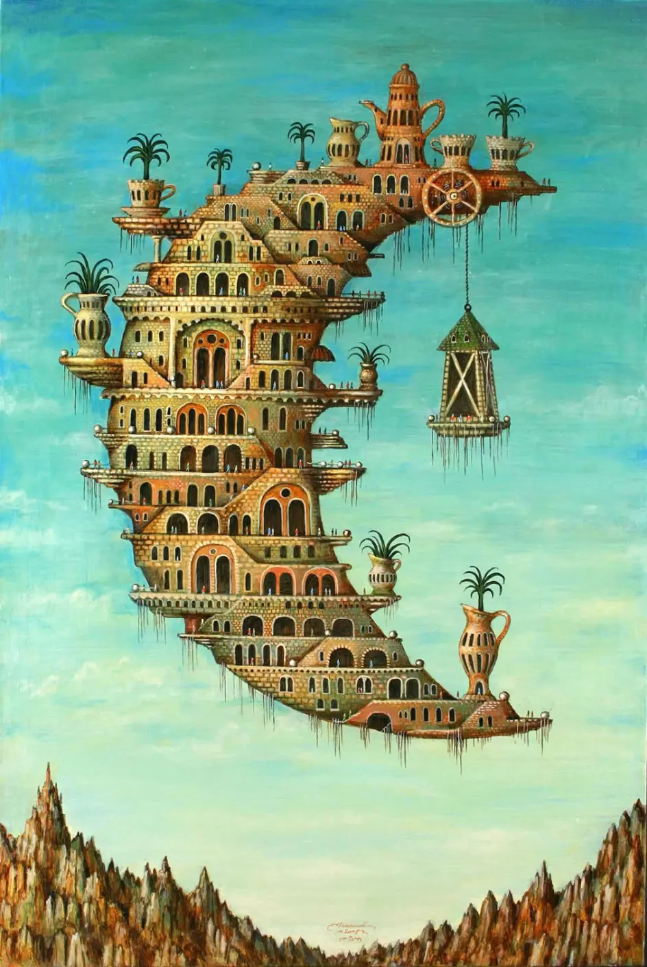 Художественный настенный плакат с принтом Сальвадора Дали Living On The Moon|Рисование и