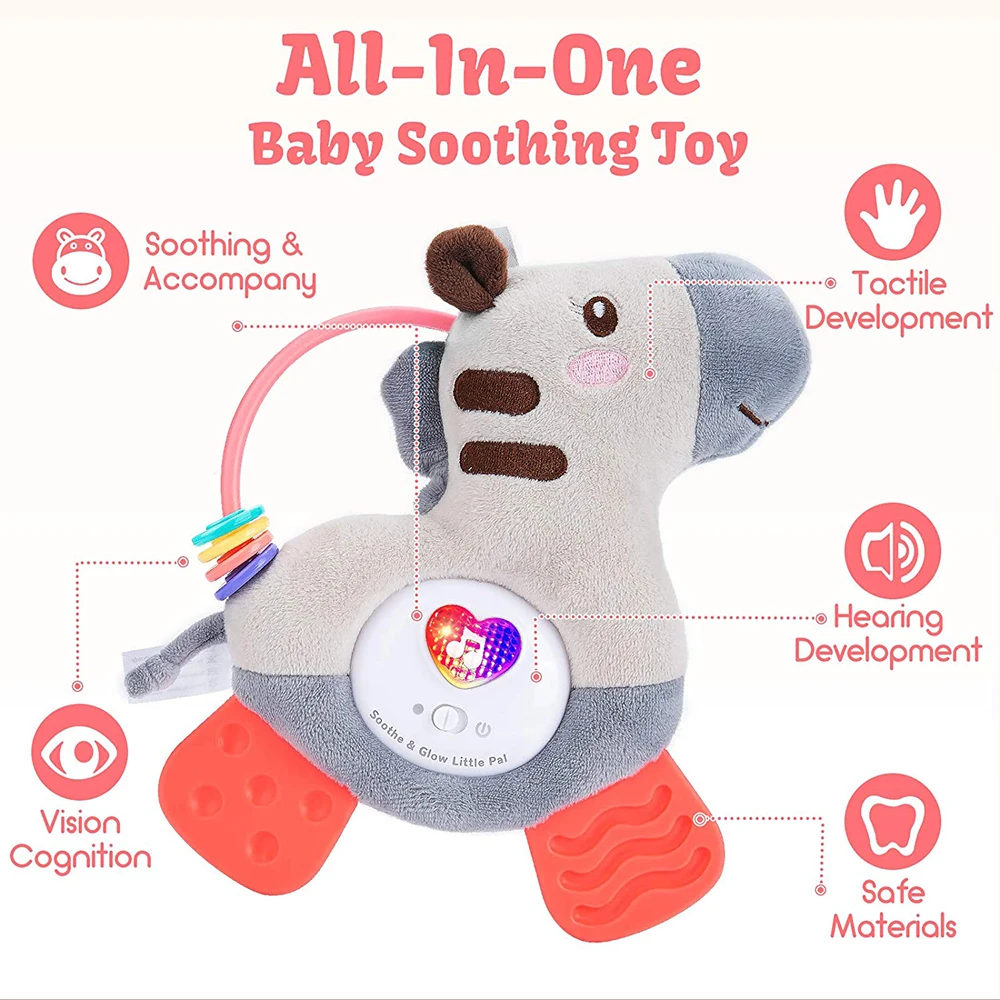 

Plush Baby Toys with Teether Music Rattle for Grab Infant Soothe And Music Stuffed Animal NSV775