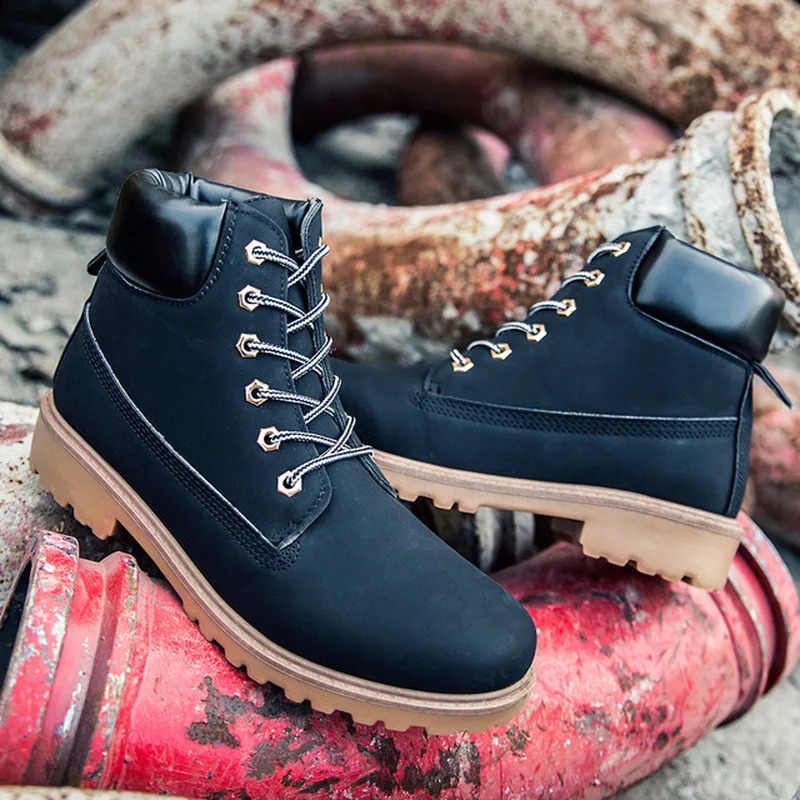 Men Boots Women Snow Boots Unisex Hgi Quality Work Boots Woman Fashion Casual Shoes High Top Riding Equestrian Shoes Promotion