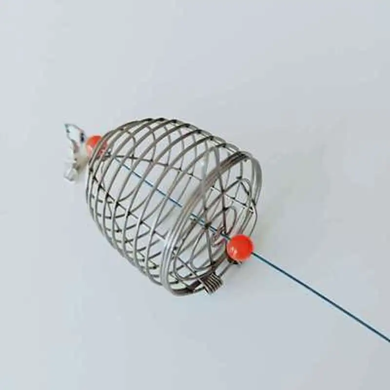 1 шт. клетка для рыболовных приманок из нержавеющей стали S/M/L ловли рыбы с круглой