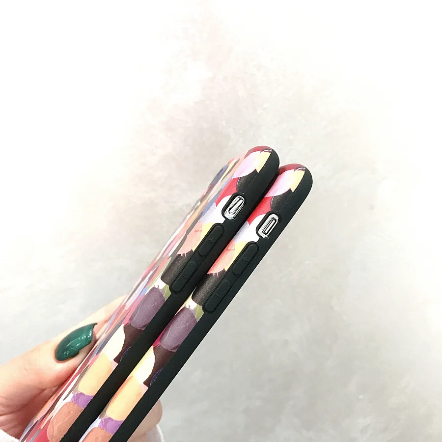 Корейский милый чехол для телефона ярких цветов с волнистыми точками iPhone 6 Puls 6S 7 8