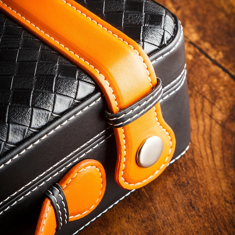 Кедрового дерева кожи сигары хьюмидор коробка для сигар чехол увлажнитель и