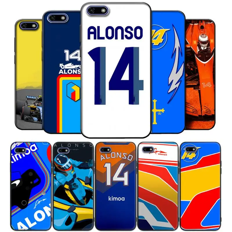 

Fernando Alonso 14 Renault F1 Racing Phone Case for honor 8A 10 10i 9 Lite 5A 7A 8x 9x Pro 20 7c 8c PLAY Cover coque