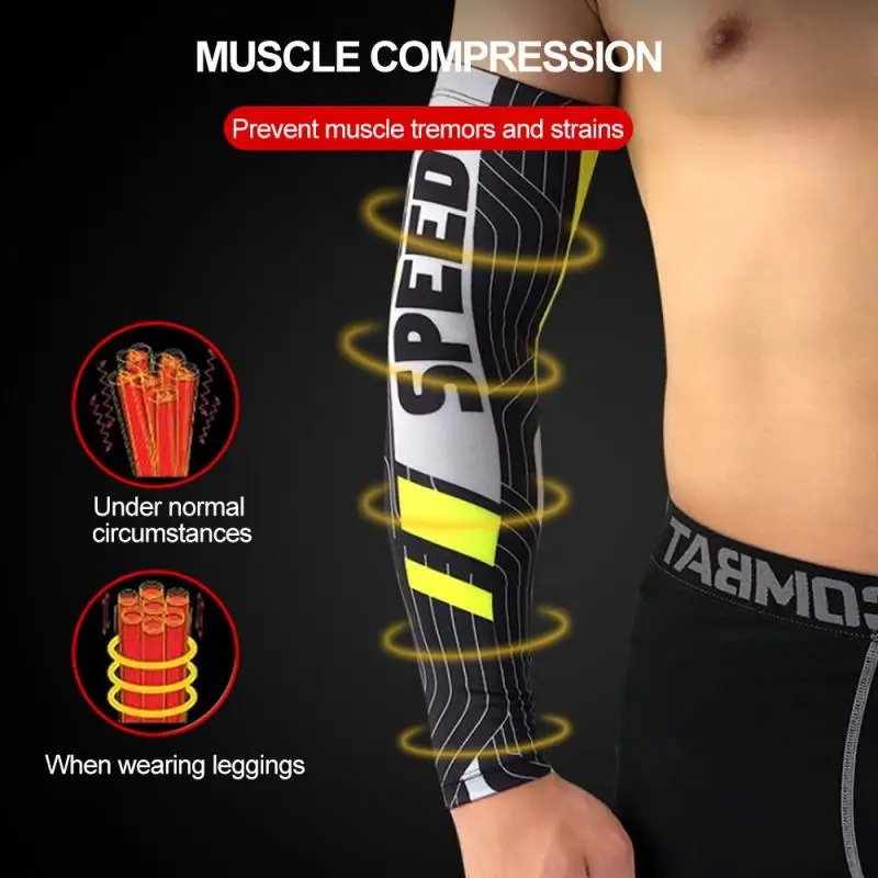 

1Pcs Basketball Arm Sleeve Armguards Quick Dry UV Protectin Running Elbow Support Arm Fitness Elbow Pad Sport Cycling Arm Sleeve