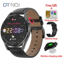DT No.1 DT3 Pro Men Smart Watch IP68 Waterproof Music Play BT Phone Call Wirelsss Charging 100+ Watch Faces Screen Smartwatch