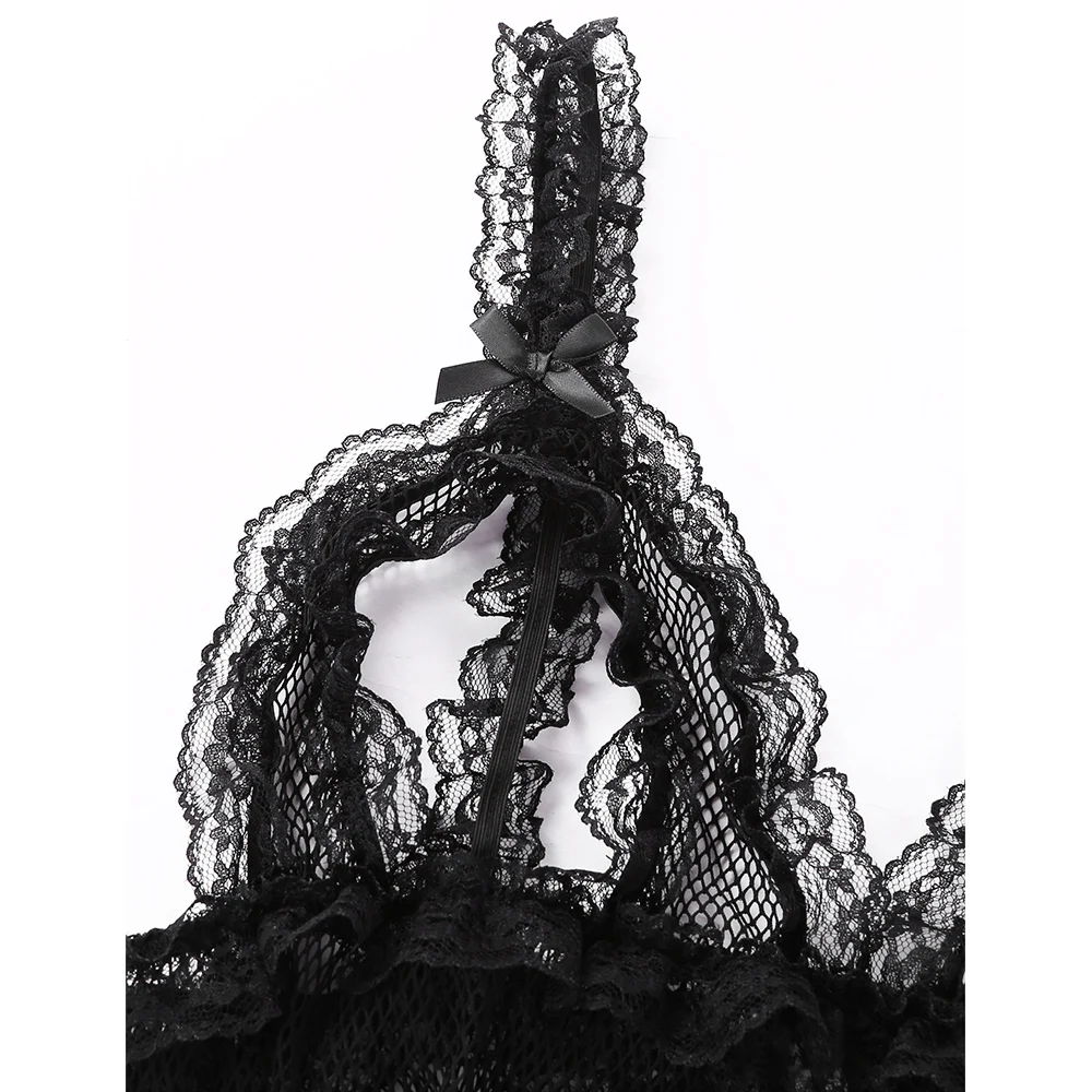 Комплект мужского прозрачного кружевного нижнего белья s Нижнее белье Sissy топ с