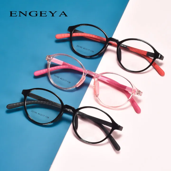 

New Children's Glasses For Men And Women Flat Lens Silicone Double Color Injection Molding Soft Frame Glasses Frame Z5195