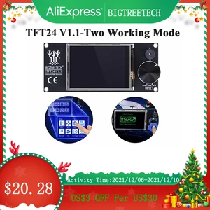 bigtreetecg tft24 v1 1 touch screen compatible 12864lcd display vs mks tft2 4 tft35 for skr v1 4 pro ender 3 3d printer parts free global shipping
