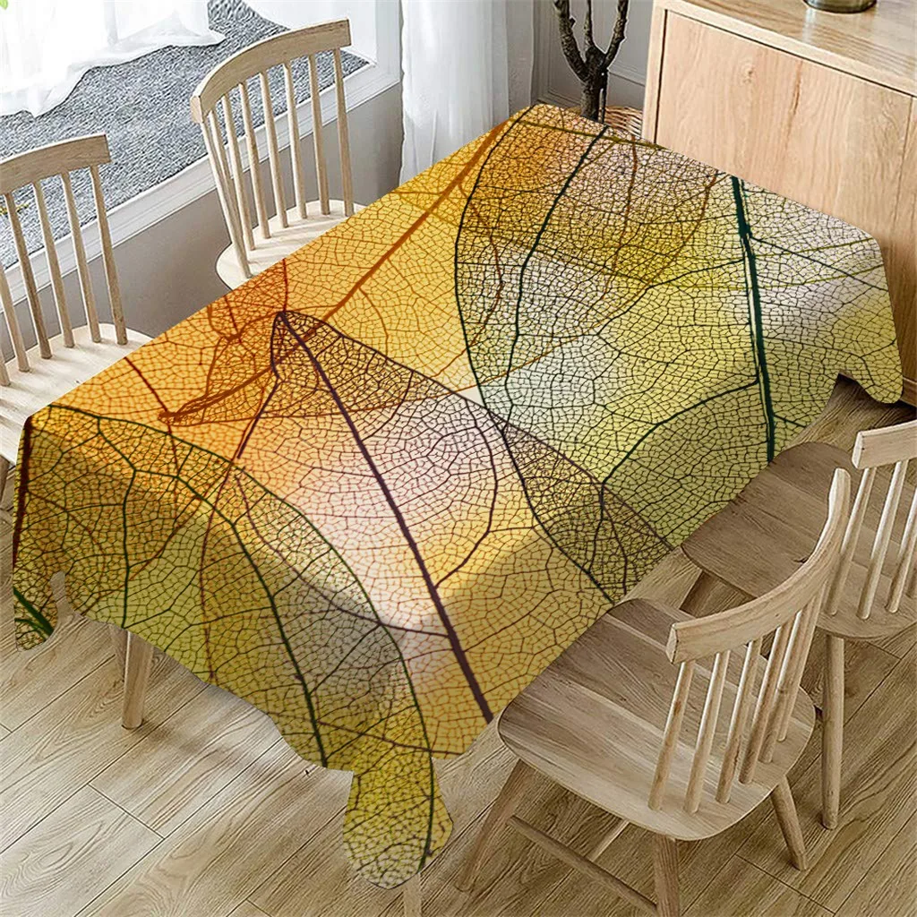 Элегантная скатерть с рисунком листьев дерева многофункциональная