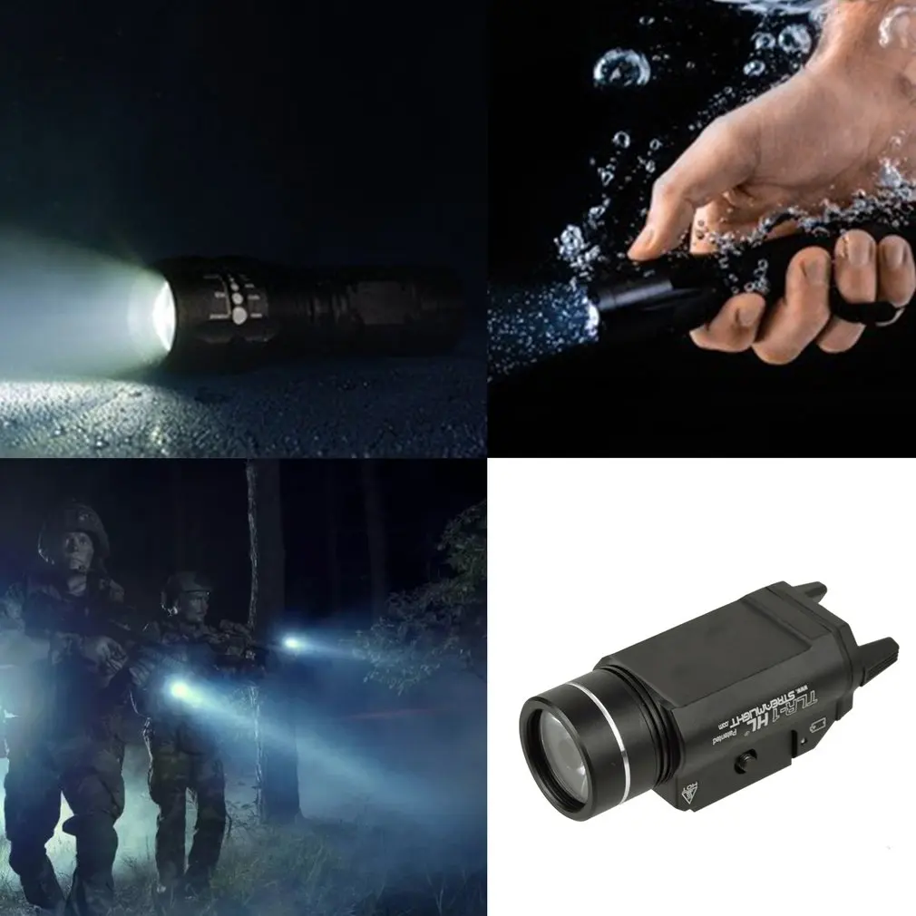 

High-lumen LED Flashlight Shockproof Lightweight Stable Rail Clamp System Sturdy Aerospace Aluminum Flashlight
