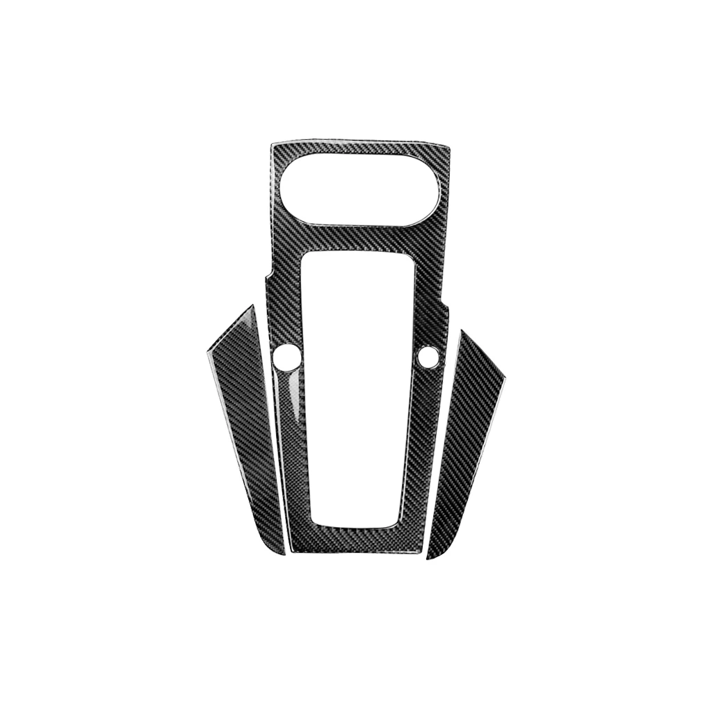 

Car Interior decorate modification accessories Carbon fiber 3 Pc set Central control Gear panel frame Type B For Audi A3
