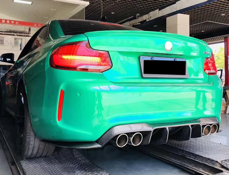 

Good fitment 3D V AG 3 styles Full real carbon fiber car rear bumper lip diffuser for BMW M2 M2C F87
