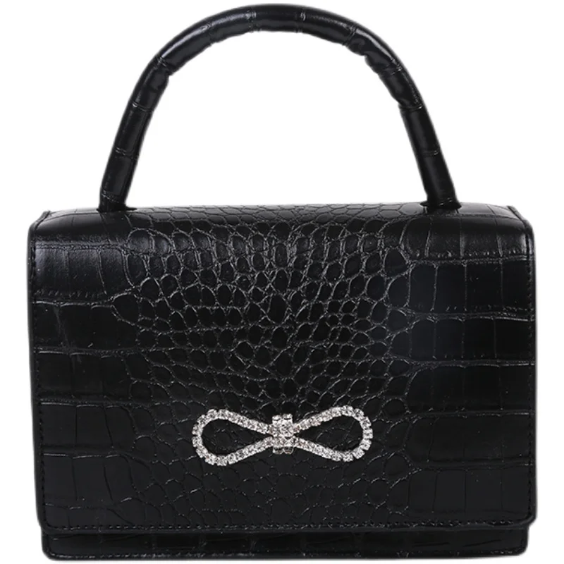 

Retro Crocodile Pattern Chain Crossbody Handbags 2021 Spring New Style Minimalist Style Single Shoulder Fashion Small Square Bag