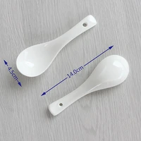 factory direct sale pure white ceramic spoon restaurant spoon household spoon magnesia porcelain spoon